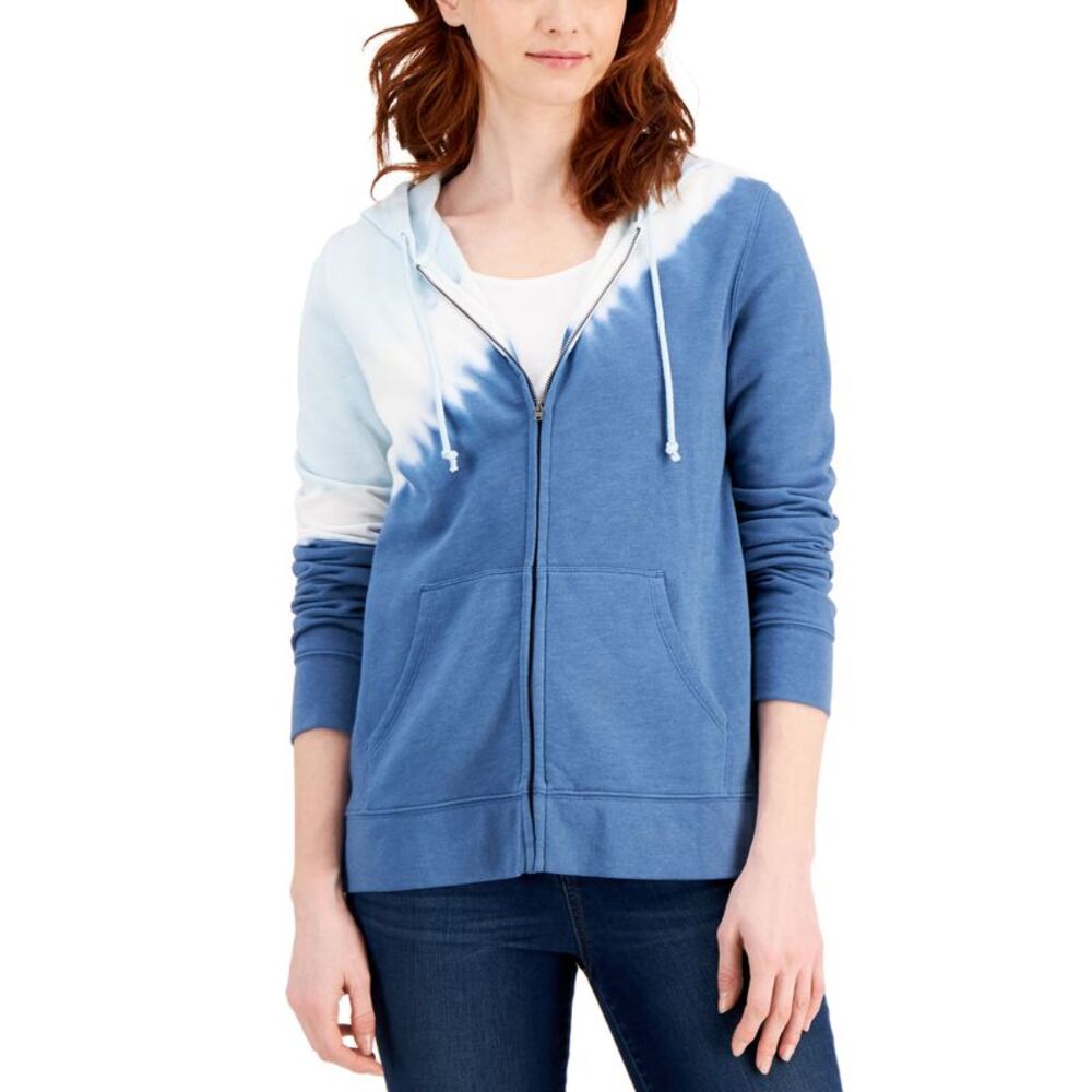 Style & Co Printed Zippered Hoodie